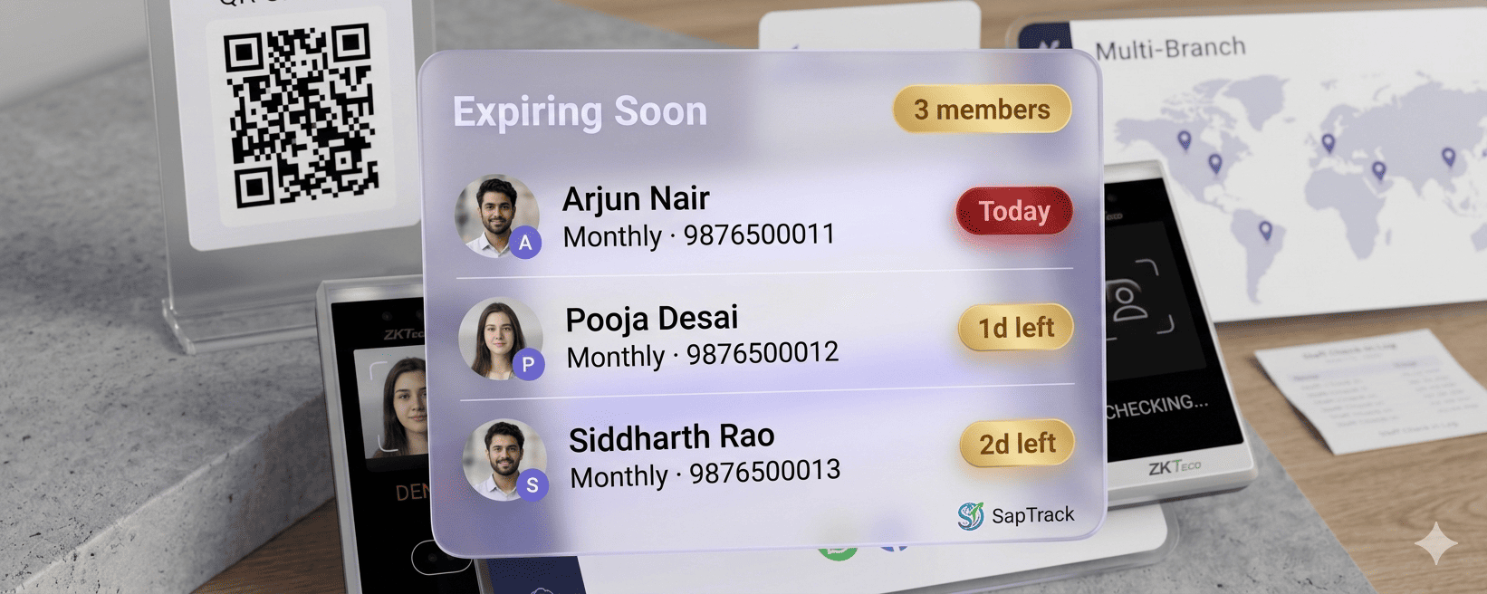 Expiring memberships list