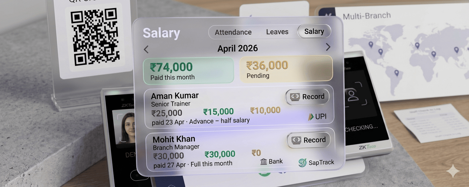 Staff salary screen